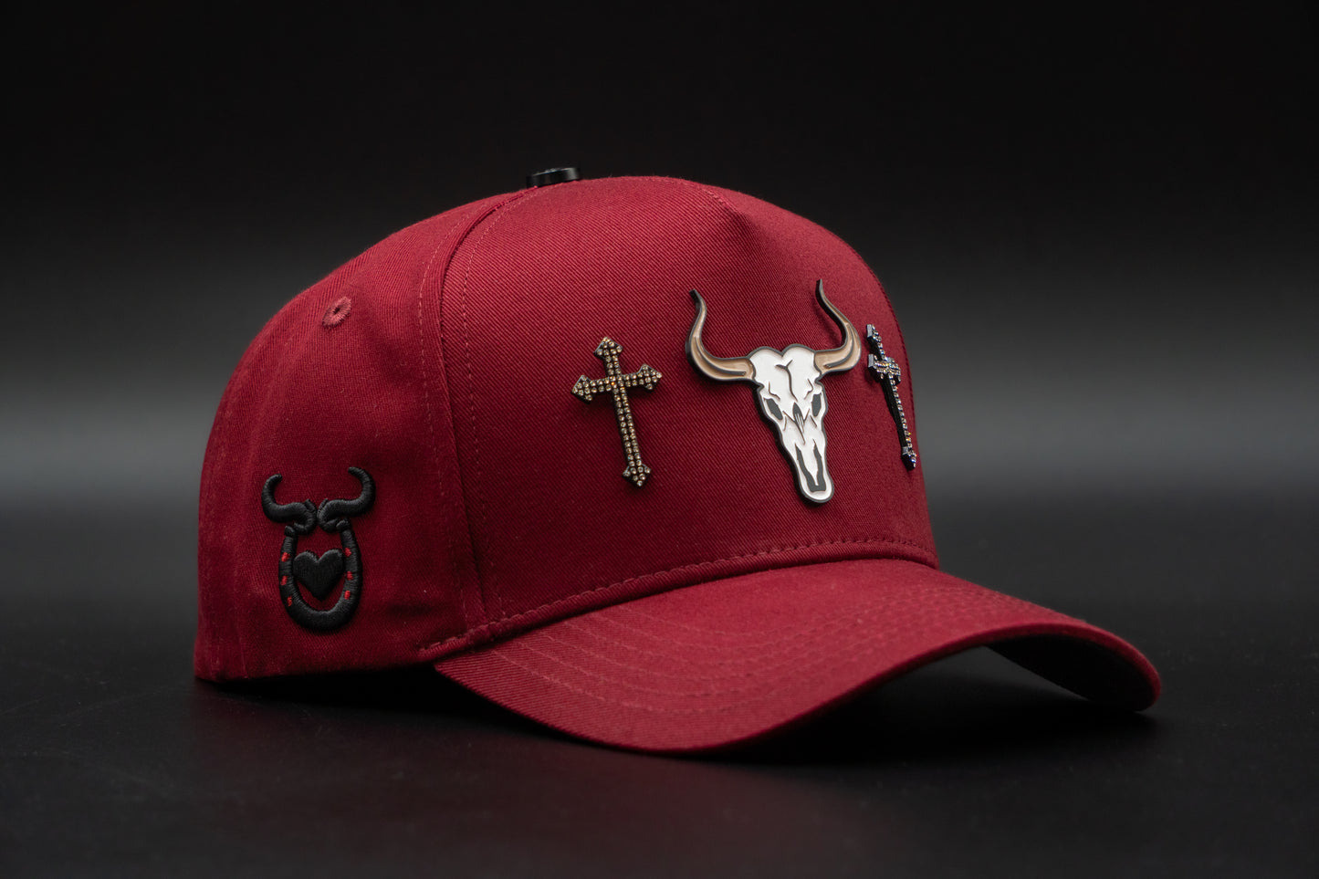 Bull Skull Diamonds Roja