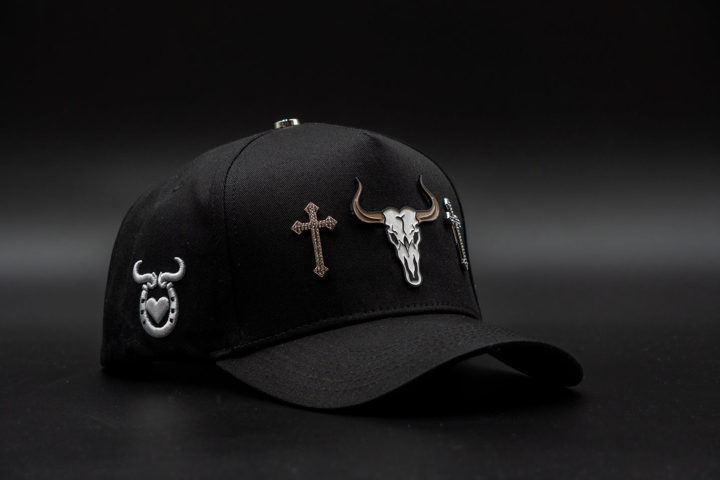 Bull Skull Diamonds Negra