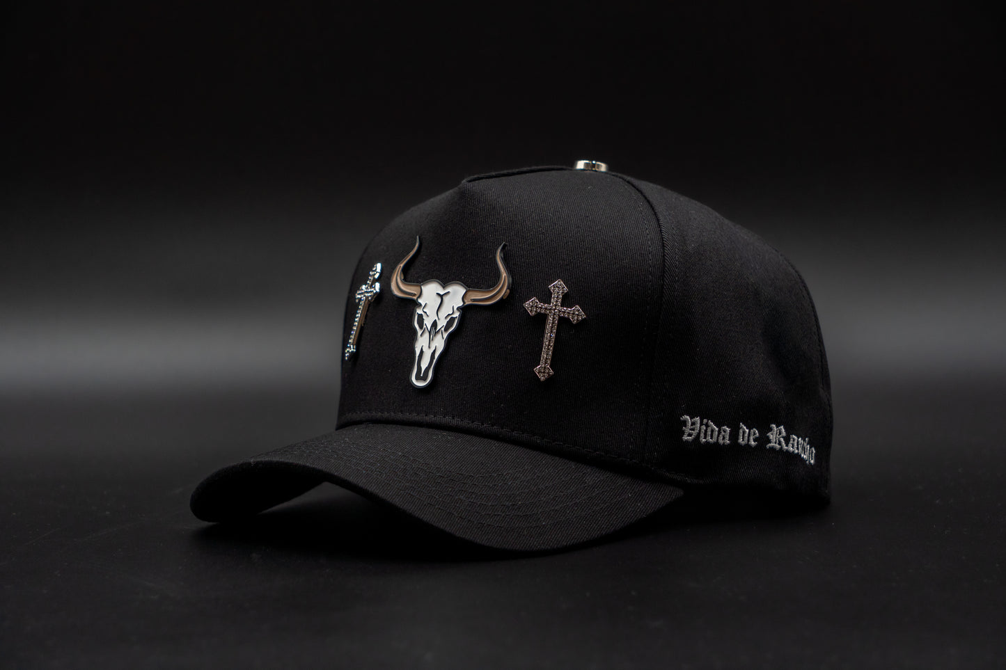 Bull Skull Diamonds Negra